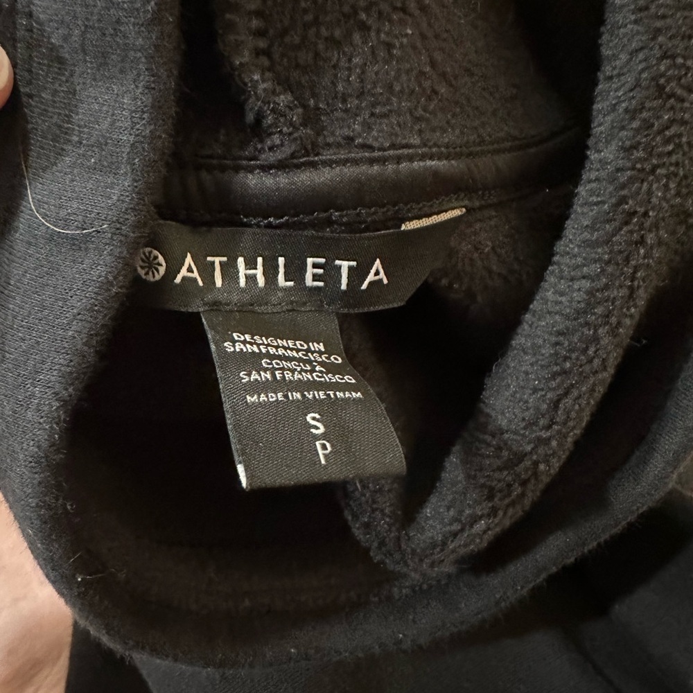 Athleta Cozy Karma Funnel Neck Sweatshirt Black S/466846 black size small - Picture 2 of 7